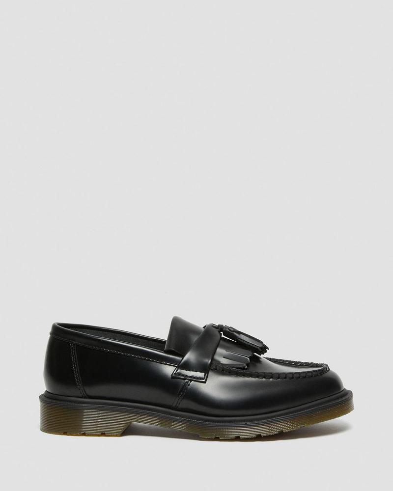 Dr Martens Adrian Smooth Læder Tassle Loafers Oxford Sko Dame Sort | DK 382XYU